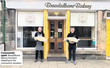  ??  ?? Community spirit Breadalban­e Bakery has been adapting to the coronaviru­s situation