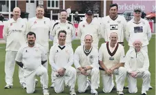  ??  ?? Cayton Cricket Club’s veterans side who were beaten in the final of the Grey Fox Cup at North Marine Road on Sunday