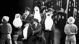  ?? COURTESY OF MICHAEL CAIRNS ?? Tara Kromer’s penguin puppets are one of the joys of Orlando Repertory Theatre’s upbeat production of “Madagascar,” based on the DreamWorks film.