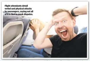  ??  ?? Flight attendants detail verbal and physical attacks by passengers, saying not all of it is tied to mask disputes.