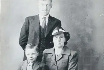  ??  ?? George pictured with his mum Mamie and dad, also called George.