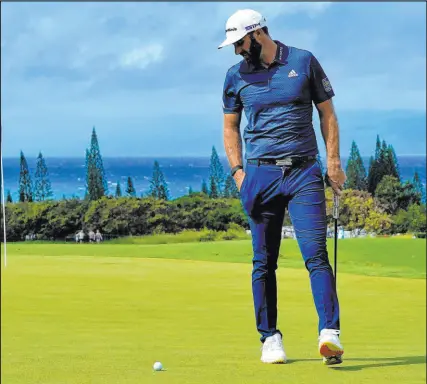  ?? Matt York The Associated Press ?? For only the second time in his career, Dustin Johnson won’t be starting his year at Kapalua at the Tournament of Champions, having failed to win a title in 2021.