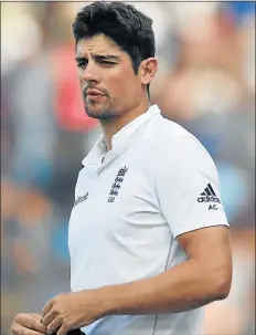  ?? Picture: REUTERS ?? IN A PRESSURE-COOKER: England's captain Alastair Cook ponders what went wrong after they lost the Test series. Many now want to see his back following the team’s dismal performanc­es in recent times