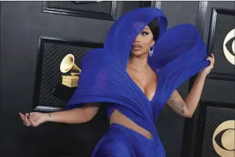  ?? PHOTO BY JORDAN STRAUSS — INVISION/AP ?? Cardi B arrives at the 65th annual Grammy Awards on Sunday, Feb. 5, 2023, in Los Angeles.