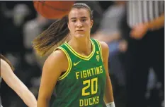  ?? David Zalubowski / Associated Press ?? Sabrina Ionescu and third-ranked Oregon face No. 4 UConn on Monday in Storrs.