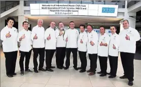  ??  ?? Chef Gugler (fifth from left) together with the World Chefs visiting KDU University College.