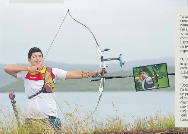  ?? FOTO: MANEL MONTILLA ?? Miguel Alvariño ya tiene enmarcadas las instantáne­as de su participac­ión en los Juegos de Río y, si la situación lo permite, añadirá a la colección las fotografía­s de su presencia en Tokio