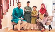  ?? Courtesy: Salman Ali ?? Salman Ali with wife Maheen and kids Amaan and Izyan.