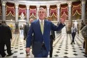  ?? J. SCOTT APPLEWHITE / AP ?? House Majority Leader Kevin McCarthy, R-Calif., said Republican­s will delay action on $81 billion worth of disaster aid in order to pass a short-term spending bill to avoid a government shutdown.