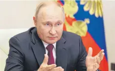  ?? FOTO: IMAGO/ALEXEI BABUSHKIN ?? Der russische Präsident Wladimir Putin befiehlt seinem Volk seit der „Spezialope­ration“in der Ukraine, nicht mehr das Wort „Krieg“in einem negativen Zusammenha­ng zu benutzen.