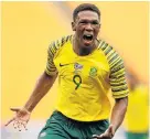  ?? Picture: PHILL MAGAKOE/AFP ?? BLAST IT: Bafana Bafana’s Lebogang Mothiba failed to silence the Seychelles fans when his attempt on goal crashed against the crossbar at the start of the second half