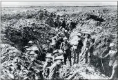  ??  ?? Canadian soldiers man the trenches at Vimy Ridge in 1917 during the First World War.