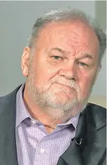  ??  ?? Thomas Markle the father of the Duchess of Sussex, Meghan Markle, says he wishes he could have walked her down the aisle during her wedding to Prince Harry.