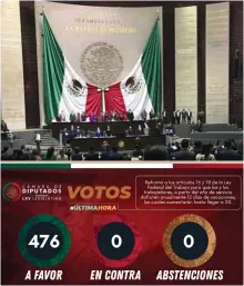  ?? ?? SEGúN EL ACUERDO para destrabar la reforma, ahora el Senado aprobará los cambios el martes 13, para su envío al Ejecutivo para que entren en vigor en enero del próximo año