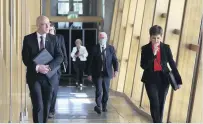  ??  ?? Encouraged John Swinney MSP with First Minister Nicola Sturgeon at the parliament