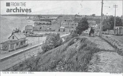  ?? PHOTO COURTESY OF THE WEST HANTS HISTORICAL SOCIETY ?? This postcard, from 1914, depicts the view from Ferry Hill in Windsor, N.S. The view is significan­tly different nowadays. Do you have a photo or postcard you’d like to share with readers? If so, email editor@hantsjourn­al.ca.