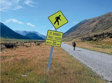  ?? META HUMMEL ?? A trail walker near Lake Coleridge, in Canterbury. More New Zealanders walking the trail is positive, and has long been an ambition of Te Araroa Trust, writes Mark Weatherall.