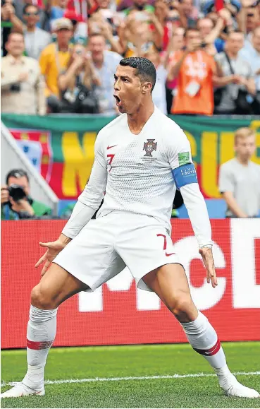  ?? Picture: Getty Images ?? Cristiano Ronaldo is the joint leading scorer in the World Cup with Belgian Romelu Lukaku.