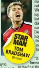  ??  ?? STAR MAN TOM BRADS
HAW Walsal
l