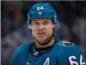  ?? NHAT V. MEYER — BAY AREA NEWS GROUP, FILE ?? The Sharks' Mikael Granlund has played in six world championsh­ips for Finland, including 2022 when it won gold.