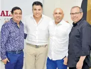  ?? JOHN ROBLEDO ?? Juan Manuel Buelvas, Carlos Calero, Carlos Herrera y Juan Pablo Alviz en su visita a EL HERALDO.