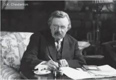  ??  ?? G.K. Chesterton