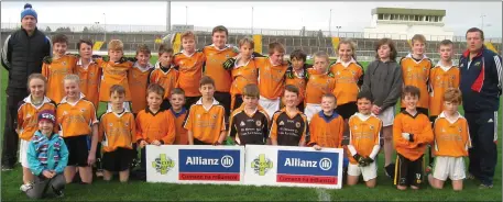  ??  ?? Gaelscoil Mhic Easmainn, who were finalists in the Division 3 Urban Cumann na mBunscol final