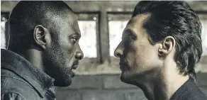  ??  ?? Idris Elba, left, and Matthew McConaughe­y square off in the new movie.