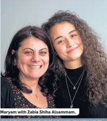  ??  ?? Maryam with Zabia Shiha Alsammam.