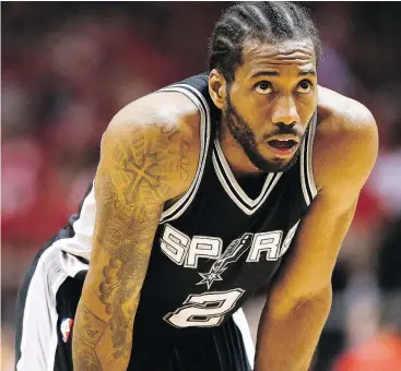  ?? — ERIC CHRISTIAN SMITH/AP PHOTO ?? The Philadelph­ia 76ers might have the ammunition to make a trade with the Spurs for disgruntle­d forward Kawhi Leonard.
