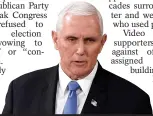  ??  ?? Mike Pence yesterday