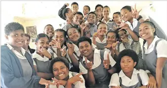  ?? Picture: LITIA CAVA ?? Year 12 students of Levuka Public School. The school today has a roll of 390 students.