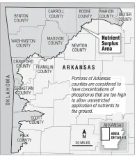  ?? Arkansas Democrat-Gazette ?? SOURCE: Arkansas Natural Resources Commission