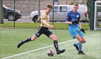  ?? ?? Calum Ellis, the 2005s’ top goal-scorer, in action on Saturday.