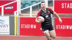  ??  ?? ● Billy McBryde, seen in previous action, was on target with the boot on a disappoint­ing day for RGC