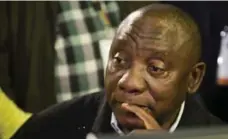  ?? HERMAN VERWEY/THE ASSOCIATED PRESS ?? Cyril Ramaphosa, deputy president of the African National Congress, said the party will reflect on where its support has dropped.