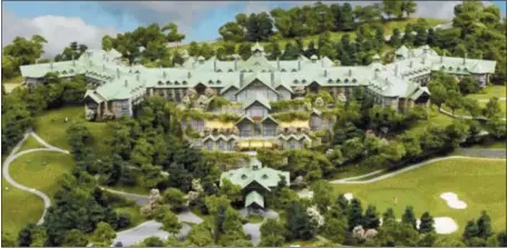  ?? PROVIDED/FILE ?? An artist’s rendering of the Wildacres Resort at the proposed Belleayre Resort at Catskill Park, Highmount, N.Y.