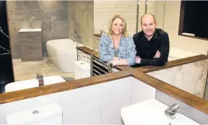  ??  ?? Gail Hayes and Steve Littler from Simply Bathrooms and Tiles