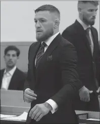  ?? AP PHOTO ?? Mixed martial arts fighters Conor McGregor appears in court Thursday in New York.