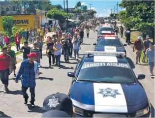 ?? /CORTESÍA ?? La Policía Federal custodió la caravana desde Ciudad Hidalgo