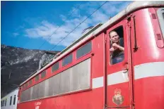  ?? — AFP ?? A driver looks out the window of a locomotive prior to the departure from Cherepish train station to Sofia through the gorge of the Iskar River, northweste­rn Bulgaria. “Granny Bear” has proved a big hit in Bulgaria since the 1930s steam train returned...
