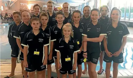  ??  ?? North Canterbury Junior Swim Team at the New Zealand Juniors Festival in Timaru.