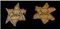  ?? Courtesy of the Anne Frank Center for Mutual Respect ?? Emblems were used to identify Jews under the Nazi regime.