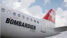 ?? — Reuters ?? A Bombardier C Series aircraft is displayed at the Singapore Airshow.