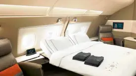  ??  ?? A touch of luxury at 39,000 feet