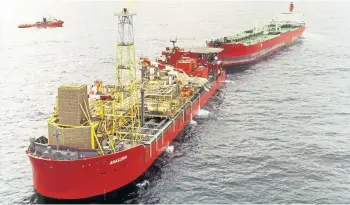  ??  ?? The floating production, storage and offloading vessel Anasuria in the North Sea.