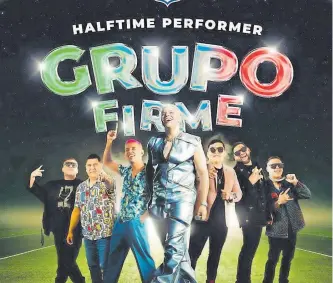  ?? CORTESÍA: INSTAGRAM GRUPO FIRME Y NFL ?? Vive la banda un magnífico momento profesiona­l