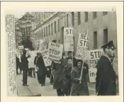  ?? Contribute­d photo ?? Picketers marching at the Justice Department in Washington to protest the racial situation in Selma, Ala.