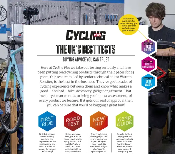  ??  ?? Look out for our Best On Test award. We only give this to gear that really deserves your attention