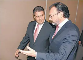  ?? JAVIER RÍOS ?? El canciller Luis Videgaray y el ministro alemán Sigmar Gabriel.